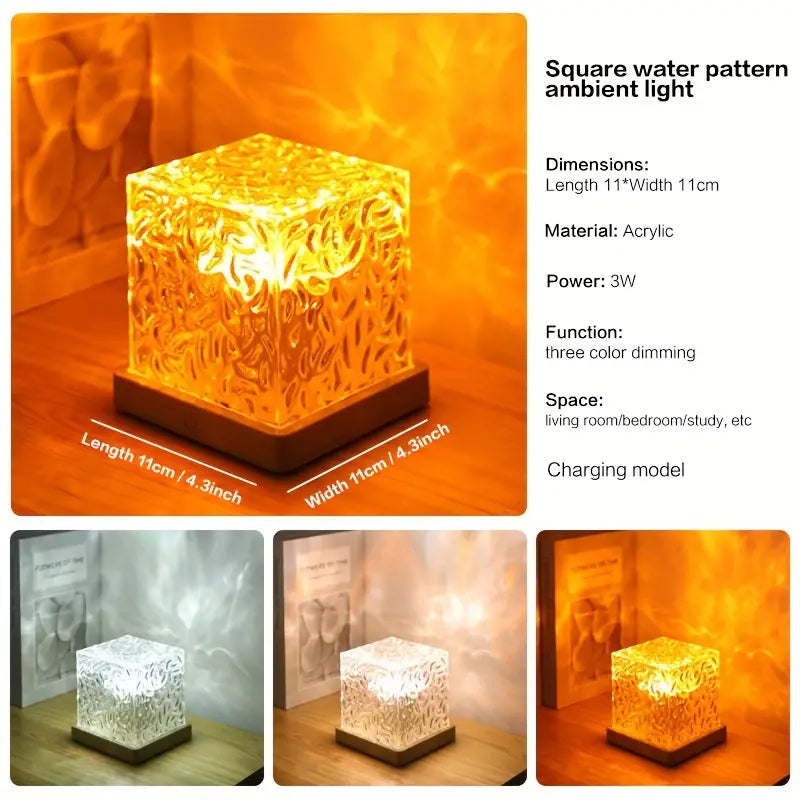 Ocean Wave Night Lamp – Relaxing LED Water Ripple Projector for Room Ambience