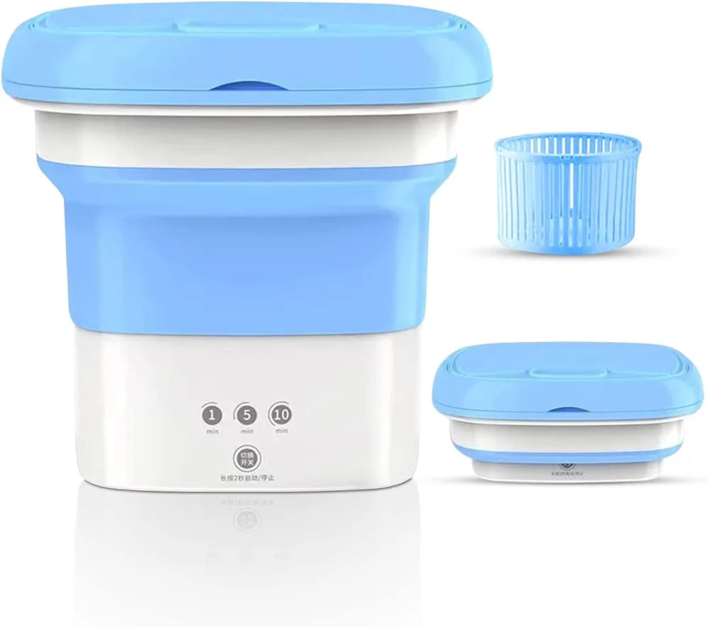 AquaFold Mini Portable Washing Machine – Foldable Washer & Spin Dryer for Baby Clothes, Delicates & Travel