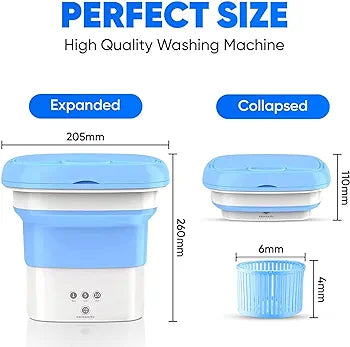 AquaFold Mini Portable Washing Machine – Foldable Washer & Spin Dryer for Baby Clothes, Delicates & Travel