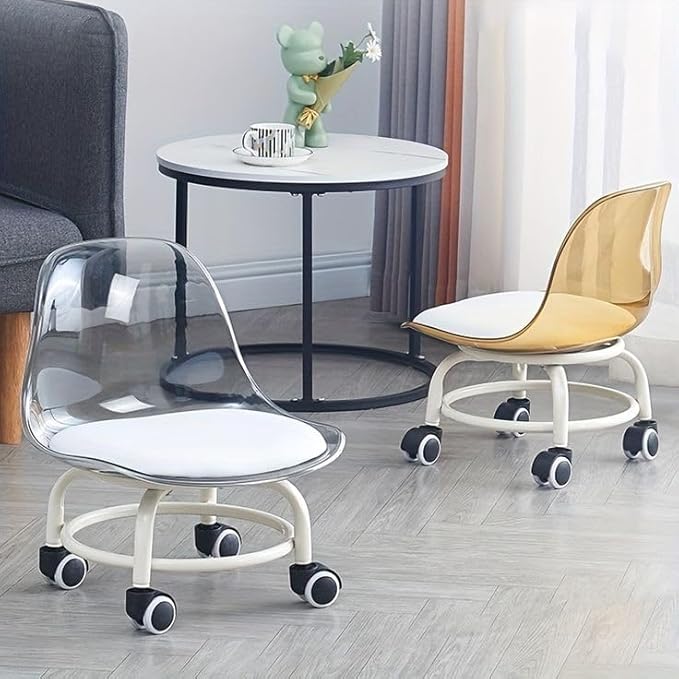 360° Rotating Acrylic Chair – Modern Space-Saving Seating for Home & Office