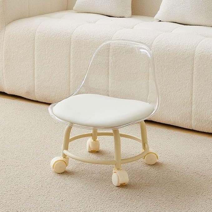 360° Rotating Acrylic Chair – Modern Space-Saving Seating for Home & Office