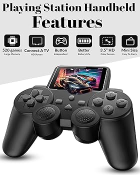 Retro Handheld Game Console with 500+ Built-in Games & TV Output