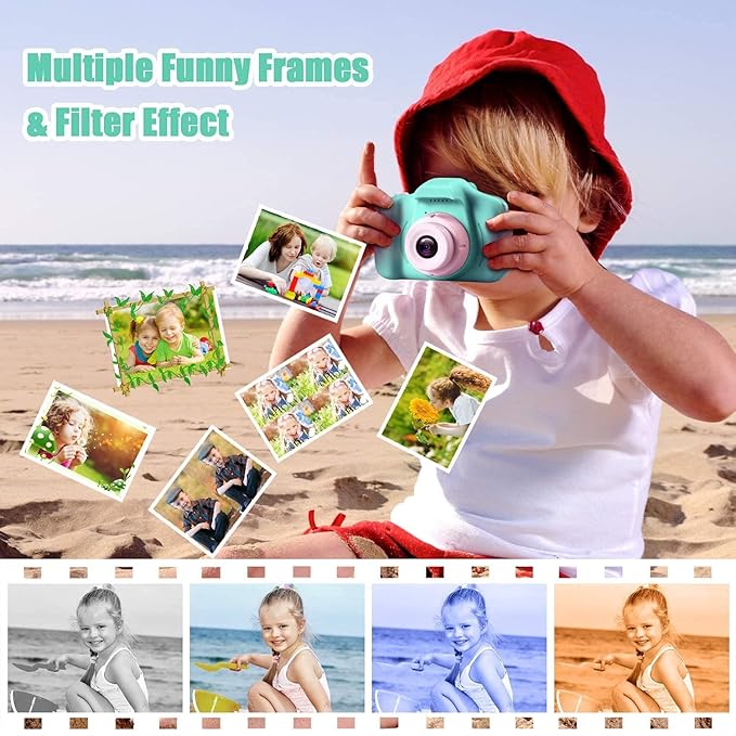 Mini Digital Kids Camera – Shockproof 1080P Action Cam for Boys & Girls with 1000mAh Long-Life Battery