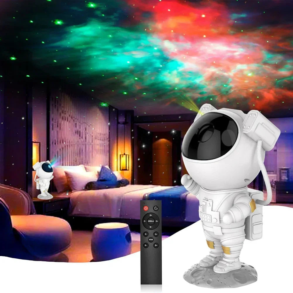 Astronaut Galaxy Projector Lamp – Star Night Light for Bedroom