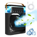 4-in-1 Portable Air Cooler – Personal Air Conditioner, Humidifier & Desktop Fan with 7-Color LED Night Light
