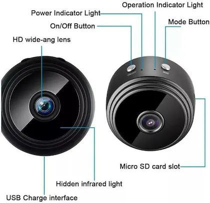 Mini WiFi Security Camera 1080p HD Indoor Monitoring Camera