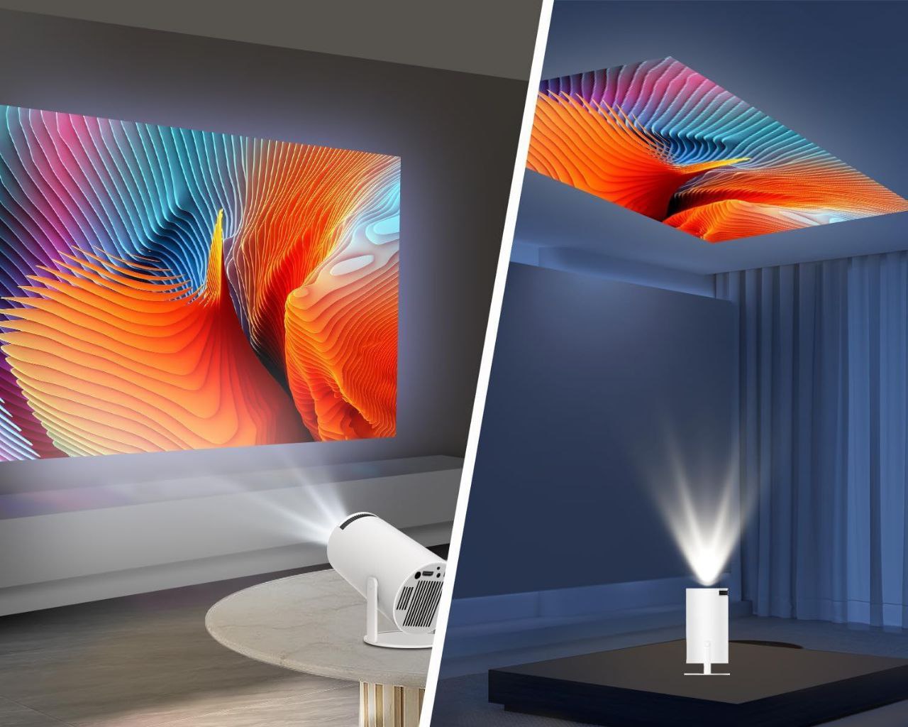 Mini 4K Smart Projector – Turn Any Wall Into a Cinema