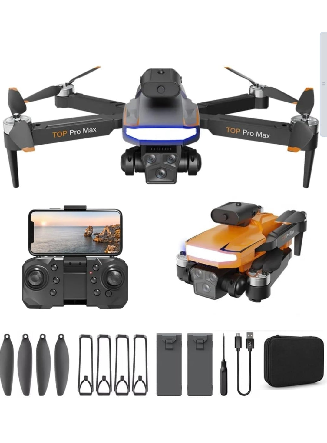 SkyElite K10 Pro 4K Brushless Drone – Dual Camera, Optical Flow Stability, 40-Min Flight Time (2 Batteries Included) & Premium Carry Case