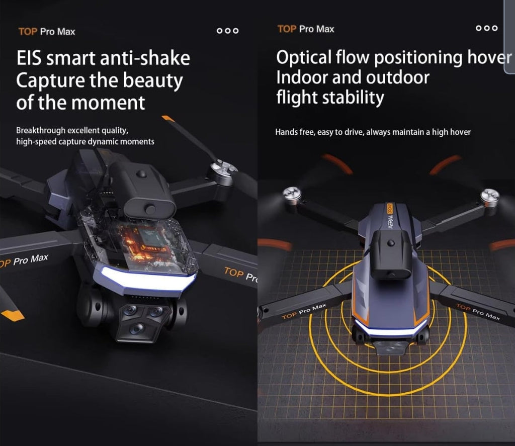 SkyElite K10 Pro 4K Brushless Drone – Dual Camera, Optical Flow Stability, 40-Min Flight Time (2 Batteries Included) & Premium Carry Case