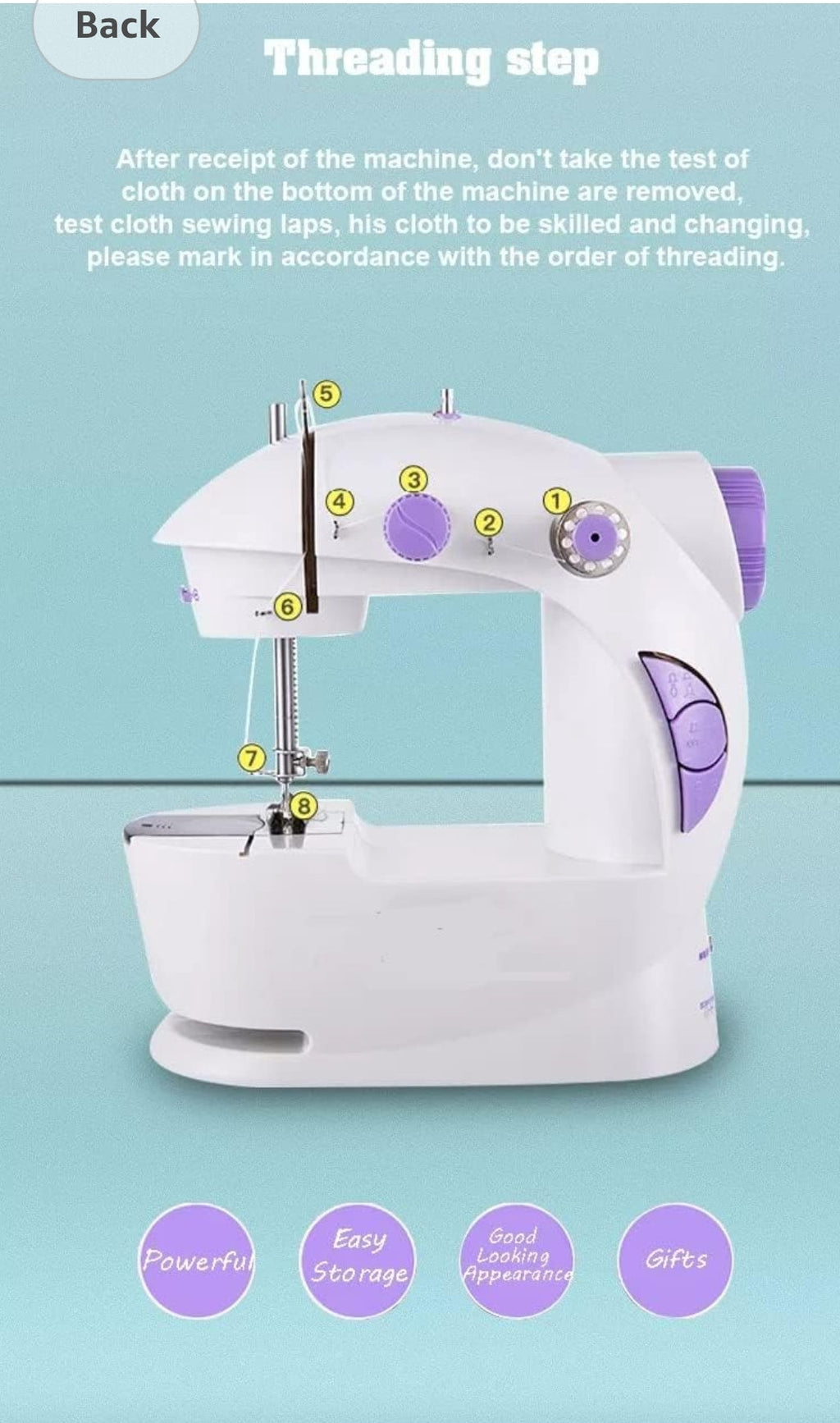 Mini Portable Electric Sewing Machine – Dual Speed, Foot Pedal Control & Complete Starter Sewing Kit