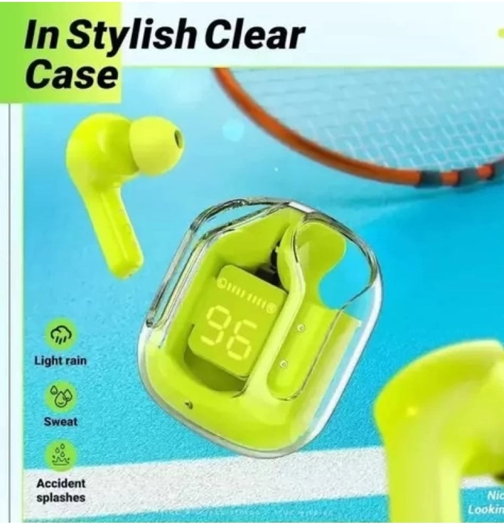 NKL UltraPods Pro – Transparent Design Wireless Earbuds with LED Power Display, Hi-Fi Stereo & Smart Touch Control