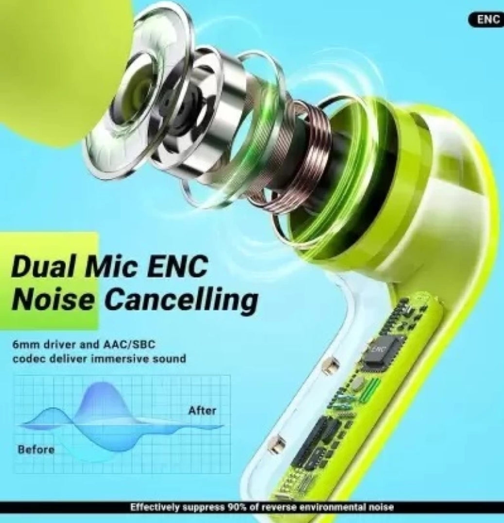 NKL UltraPods Pro – Transparent Design Wireless Earbuds with LED Power Display, Hi-Fi Stereo & Smart Touch Control