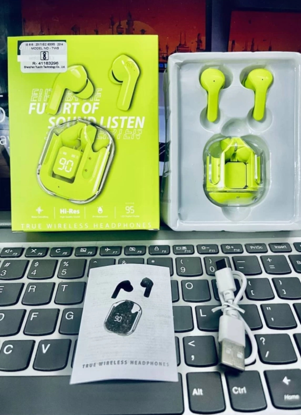 NKL UltraPods Pro – Transparent Design Wireless Earbuds with LED Power Display, Hi-Fi Stereo & Smart Touch Control