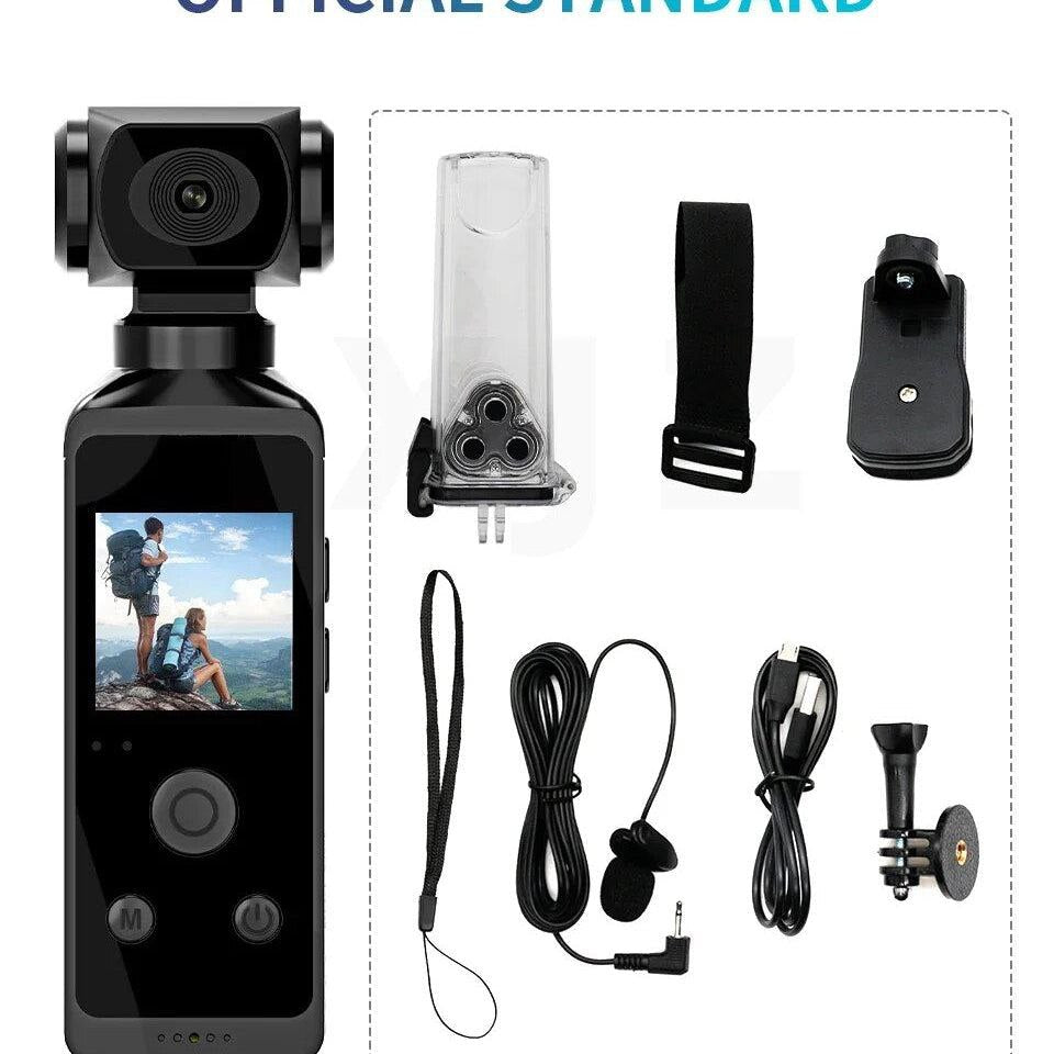 VenturePro™ 4K Pocket Action Camera – 270° Rotatable Lens, WiFi Connectivity, Waterproof Case & Multi-Sport Mount Kit