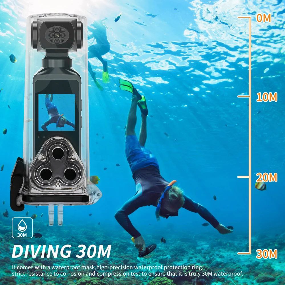 VenturePro™ 4K Pocket Action Camera – 270° Rotatable Lens, WiFi Connectivity, Waterproof Case & Multi-Sport Mount Kit