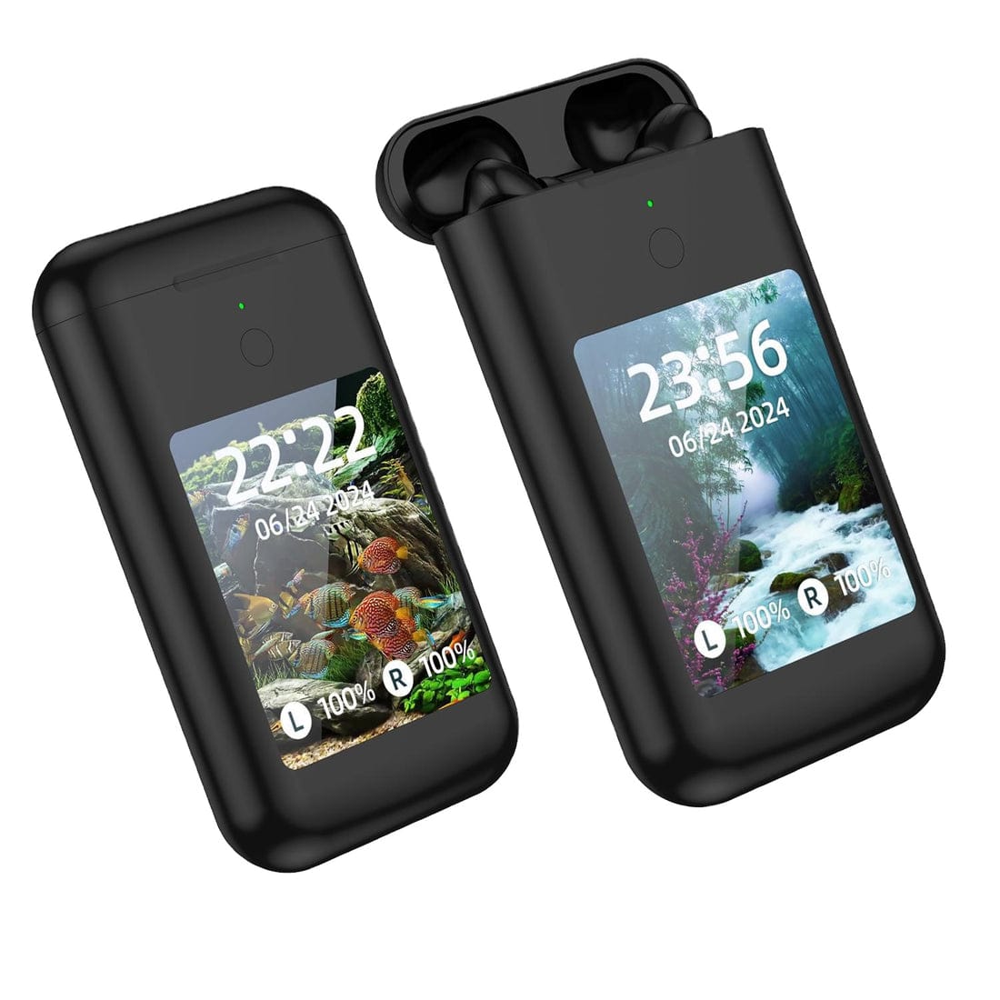 3-in-1 Smart Power Bank – High-Capacity Portable Charger with Integrated Wireless Earbuds & LED Smart Display