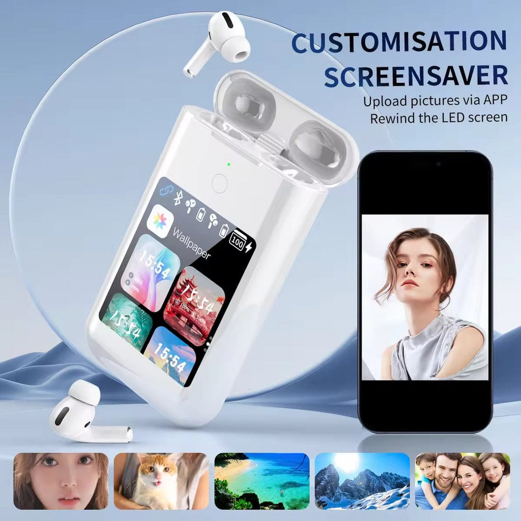 3-in-1 Smart Power Bank – High-Capacity Portable Charger with Integrated Wireless Earbuds & LED Smart Display