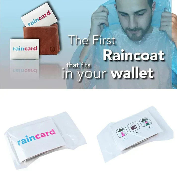 Emergency Disposable Rain Card (Pack of 5) – Ultra-Compact Waterproof Poncho, Wallet-Sized for Commuters & Outdoors