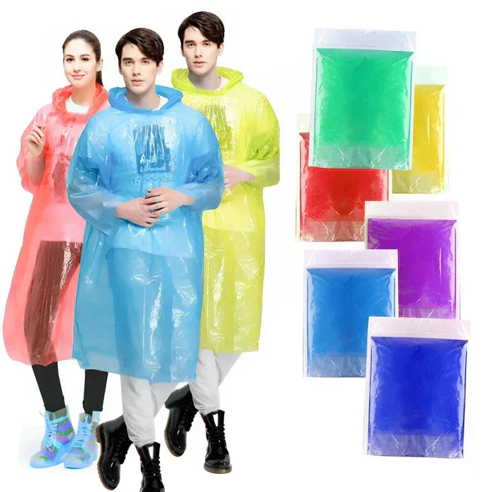 Emergency Disposable Rain Card (Pack of 5) – Ultra-Compact Waterproof Poncho, Wallet-Sized for Commuters & Outdoors