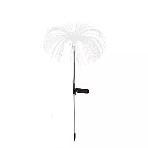 Jellyfish Solar Garden Lights (Pack of 2) – Color-Changing Fiber Optic Lights for Patios, Pathways & Festive Decor