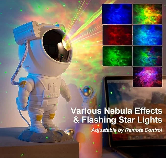 Astronaut Galaxy Projector Lamp – Star Night Light for Bedroom
