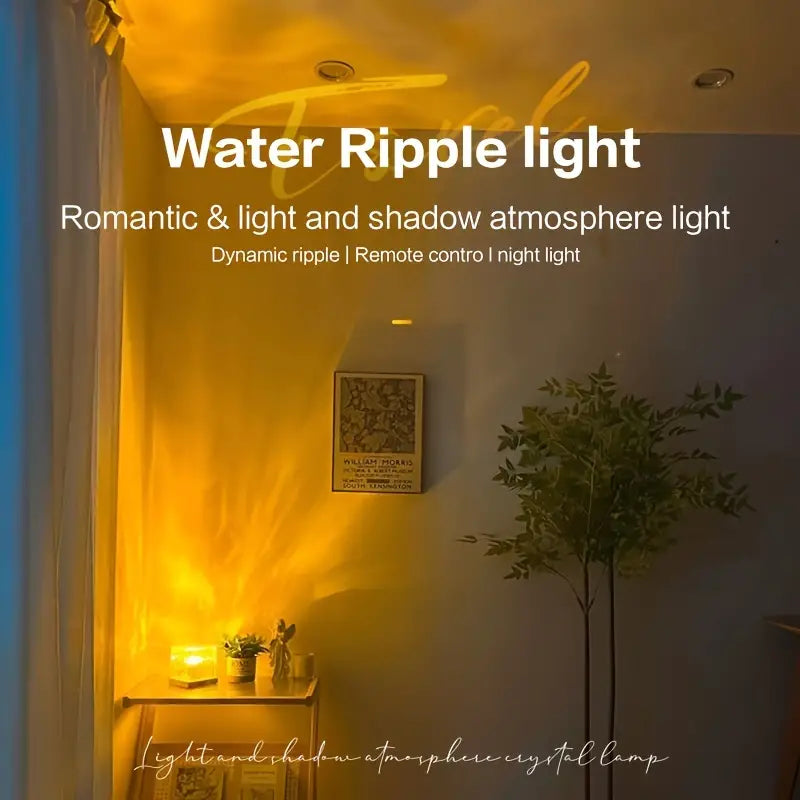 Ocean Wave Night Lamp – Relaxing LED Water Ripple Projector for Room Ambience