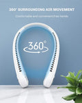 Bladeless Neck Fan – 360° Cooling Portable Wearable Fan, 4000mAh Rechargeable Battery & 3-Speed Turbo Airflow