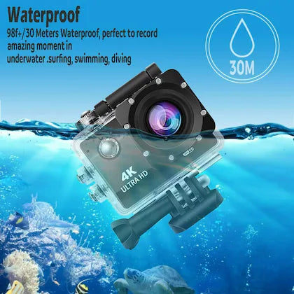 4K Ultra HD Action Camera with WiFi & Waterproof Case