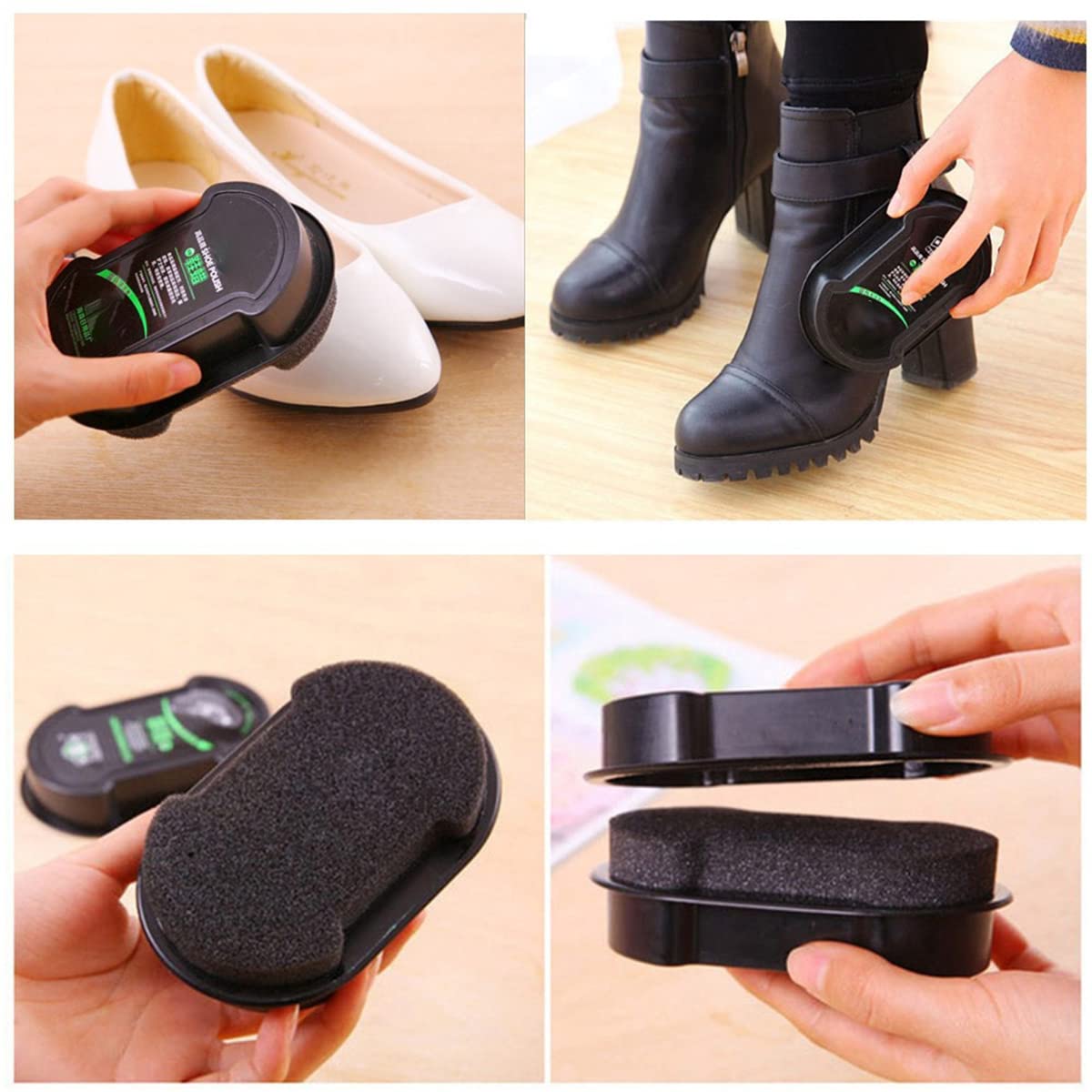 Double-Sided Shoe Polish Sponge – Quick-Buffer Silicone Oil Sponge for Shoes, Bags & Jackets