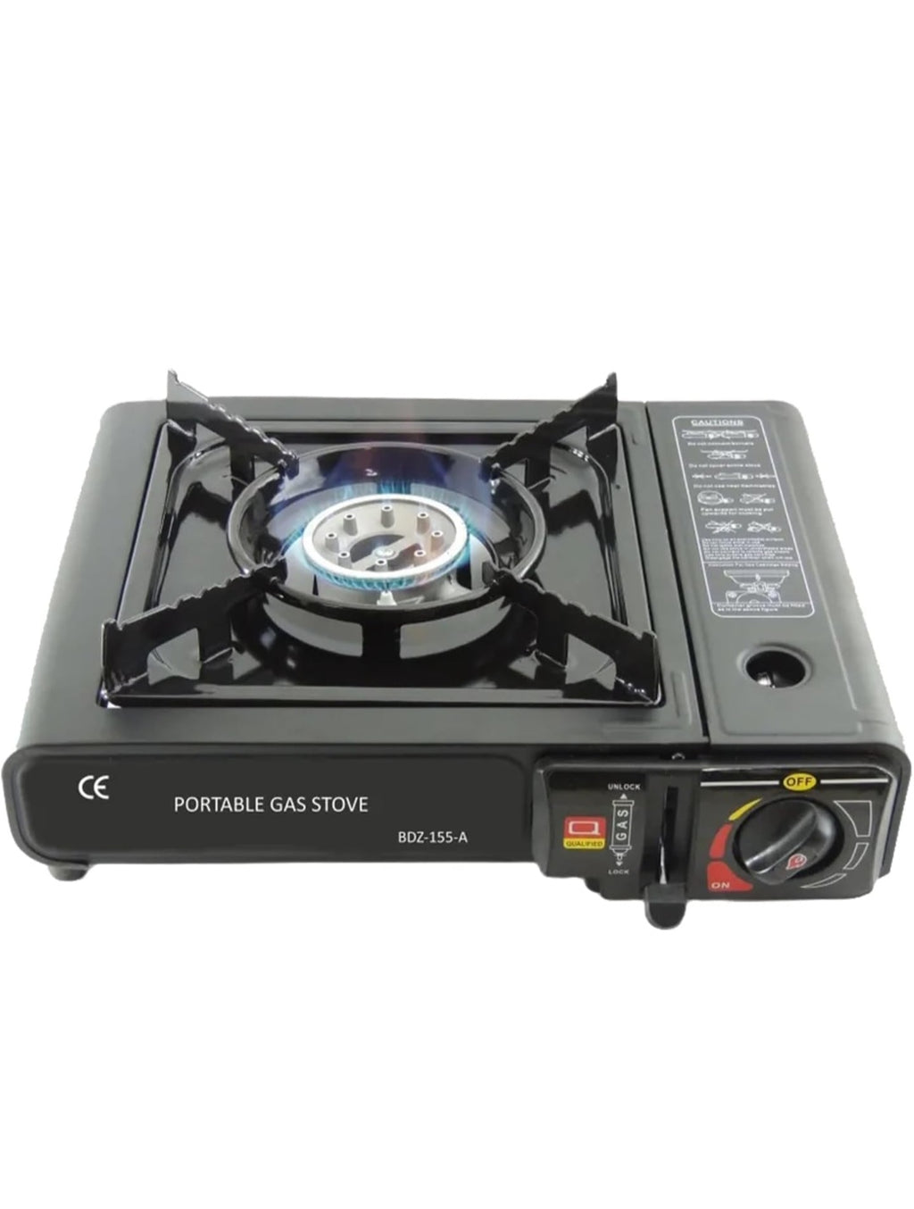Portable Outdoor Gas Stove – Single Burner Camping Stove with Wind Protection & Adjustable Flame