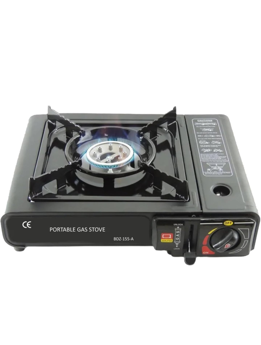 Portable Outdoor Gas Stove – Single Burner Camping Stove with Wind Protection & Adjustable Flame