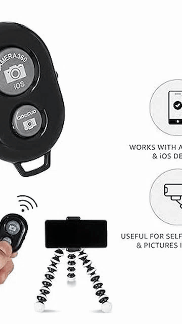 Universal Bluetooth Wireless Remote Shutter – Pocket-Sized Camera Control for iOS & Android Smartphones