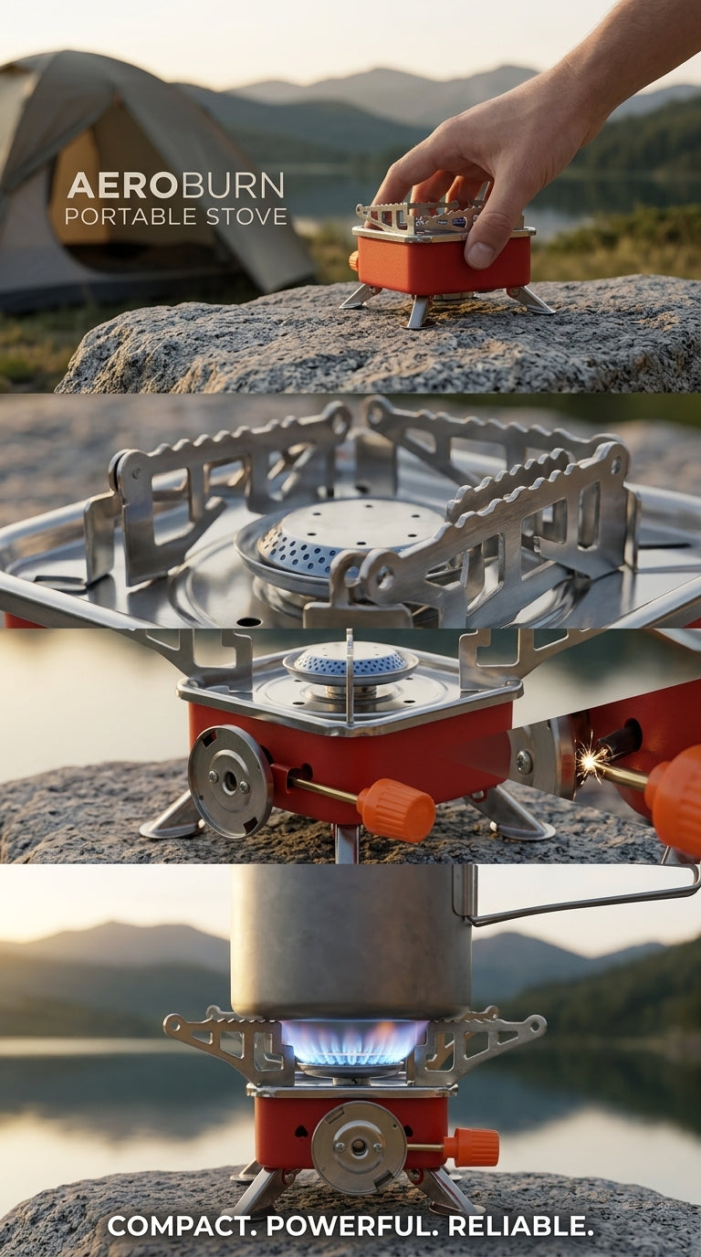 Portable Camping Gas Stove – Folding Stainless Steel Burner