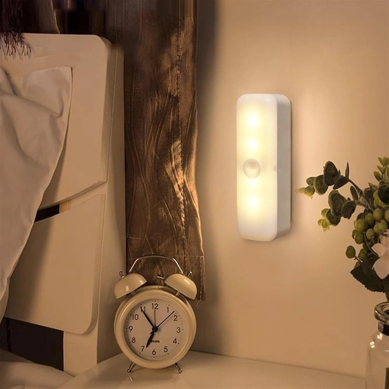 Smart Motion Sensor LED Night Light – Magnetic Rechargeable Wireless Cabinet Lamp with Auto On/Off & 3 Color Modes