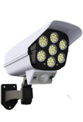 2-in-1 Solar Security Spotlight – Realistic Mock-CCTV Design, 77 Bright LEDs & Motion Sensor with Remote Control