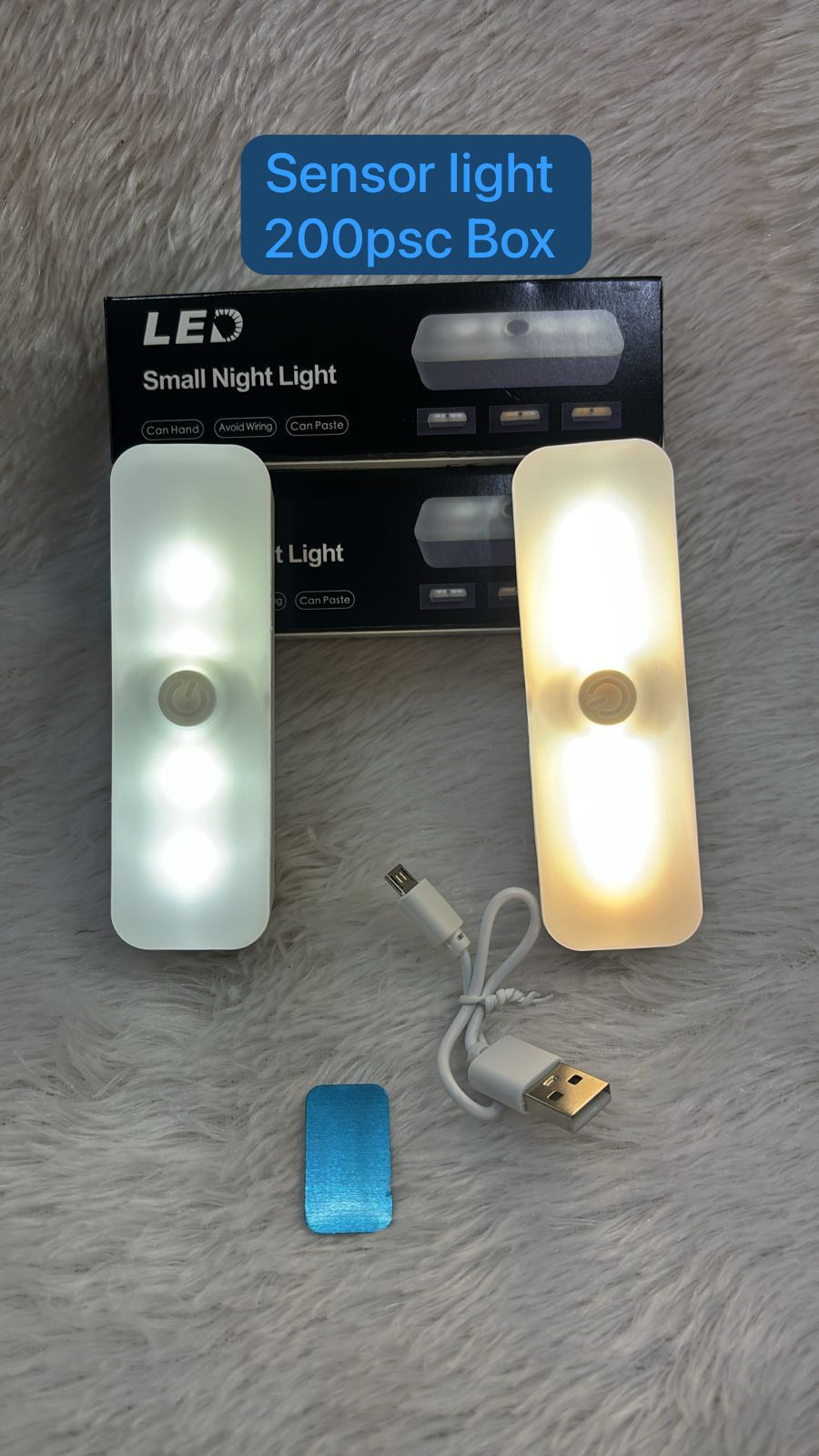Smart Motion Sensor LED Night Light – Magnetic Rechargeable Wireless Cabinet Lamp with Auto On/Off & 3 Color Modes